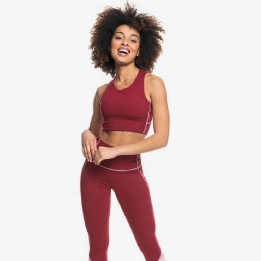 Golden Hours - Medium Support Sports Bra for Women in Tibetan Red